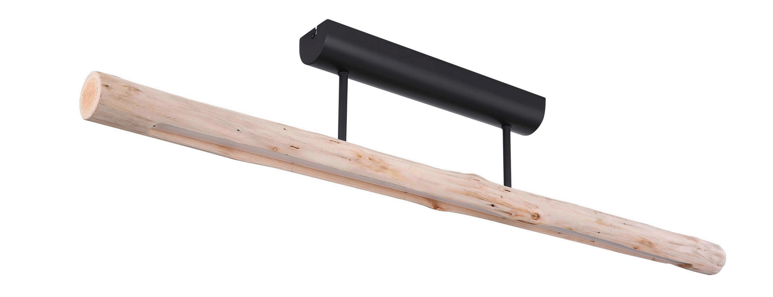 HÄNGELEUCHTE 120/7/21 cm  - Schwarz/Naturfarben, Trend, Holz/Metall (120/7/21cm) - Collett's Monde