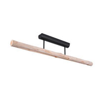 HÄNGELEUCHTE 120/7/21 cm  - Schwarz/Naturfarben, Trend, Holz/Metall (120/7/21cm) - Collett's Monde