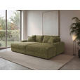 BIGSOFA Cord Olivgrün  - Schwarz/Olivgrün, MODERN, Kunststoff/Textil (234/93/190cm) - Carryhome