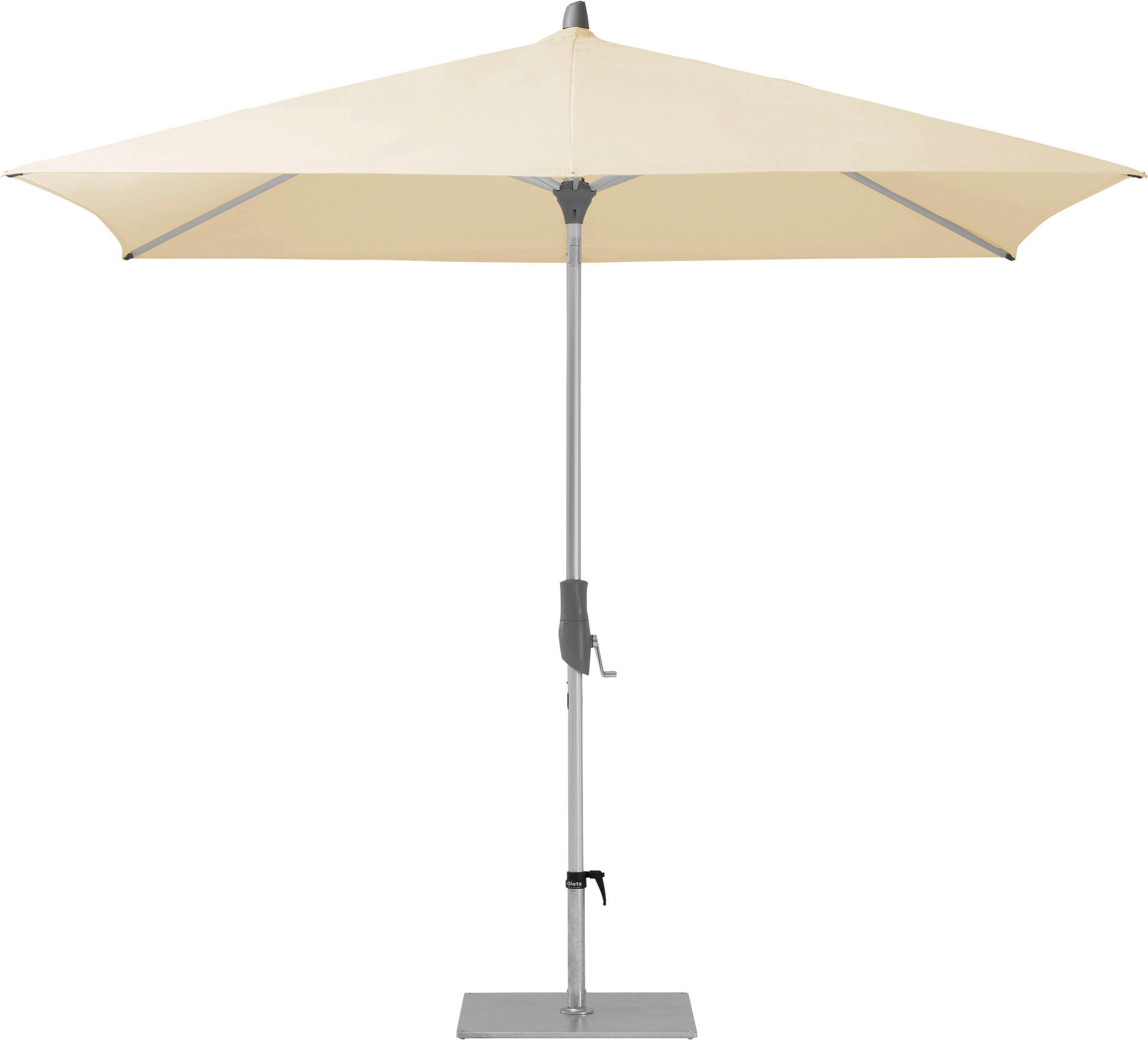 SONNENSCHIRM 250x200 cm Creme  - Creme/Alufarben, KONVENTIONELL, Textil/Metall (250/200cm) - Glatz