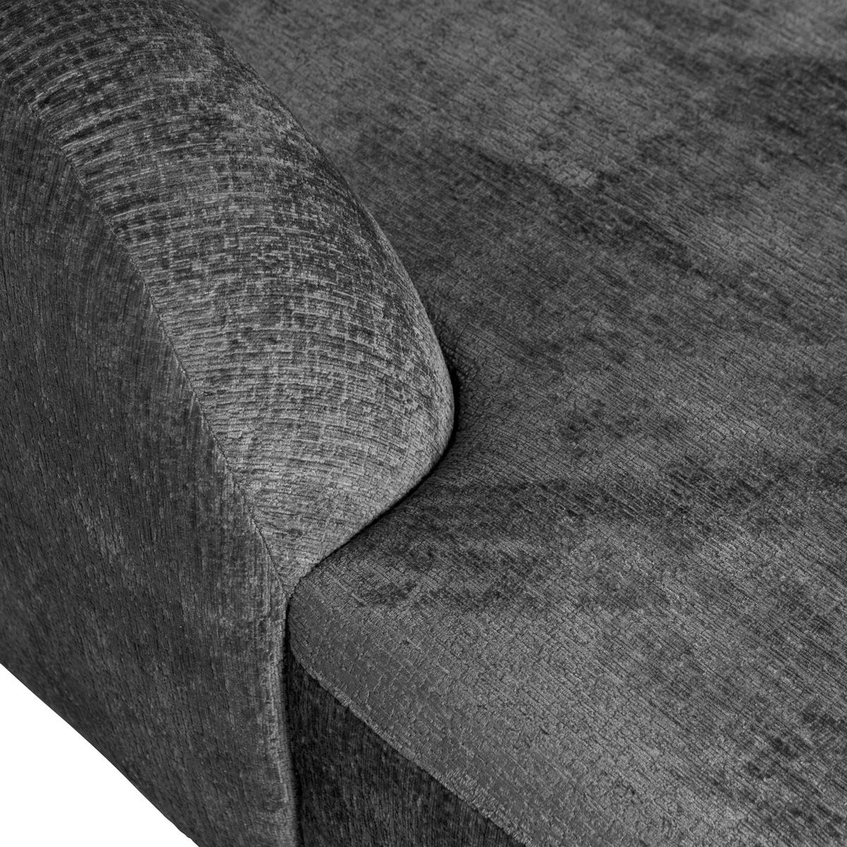 ECKSOFA Sloping in Chenille Anthrazit  225/274 cm  - Anthrazit, Design, Textil (225/274cm) - Livetastic