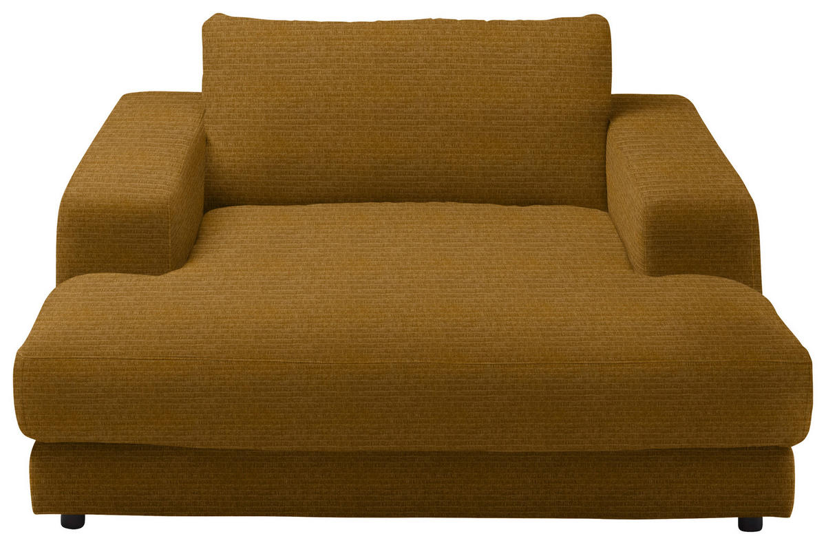 XXL-SESSEL in Chenille Hellgrün, Senfgelb  - Senfgelb/Schwarz, Design, Kunststoff/Textil (150/86/170cm) - Lomoco