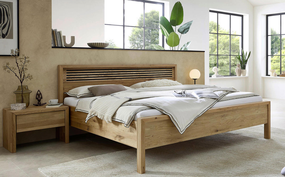 BETT 200/220 cm  Eichefarben   - Eichefarben, Modern, Holz (200/220cm) - Livetastic