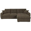 ECKSOFA in Mikrofaser Dunkelgrün  - Chromfarben/Dunkelgrün, Modern, Kunststoff/Textil (276/193cm) - Hom`in