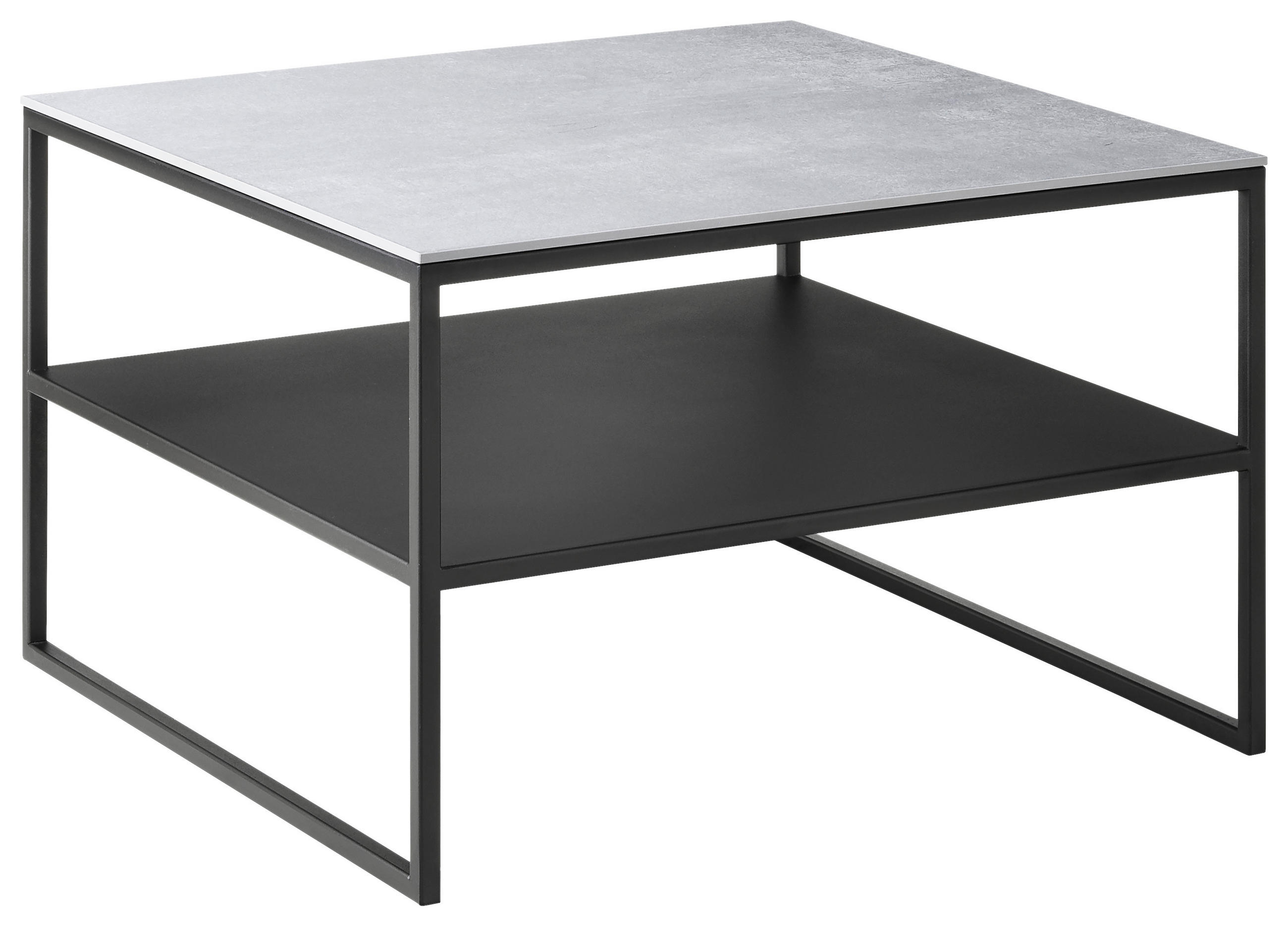 COUCHTISCH in Metall, Keramik 65/65/41 cm  - Grau, Design, Keramik/Metall (65/65/41cm) - Johann Jakob
