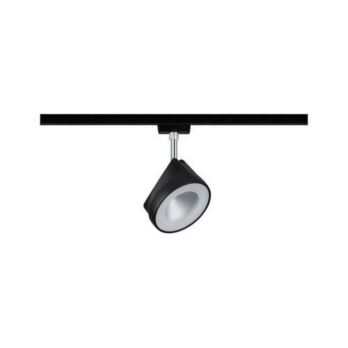 SCHIENENSYSTEM-STRAHLER Urail 12,3/19,1/7,8 cm   - Chromfarben/Schwarz, Design, Metall (12,3/19,1/7,8cm) - Paulmann