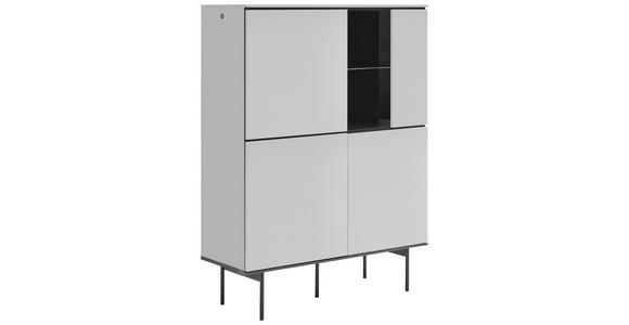 HIGHBOARD  in 91/141/41 cm  - Kaschmir/Schwarz, Design, Glas/Holzwerkstoff (91/141/41cm) - Voleo