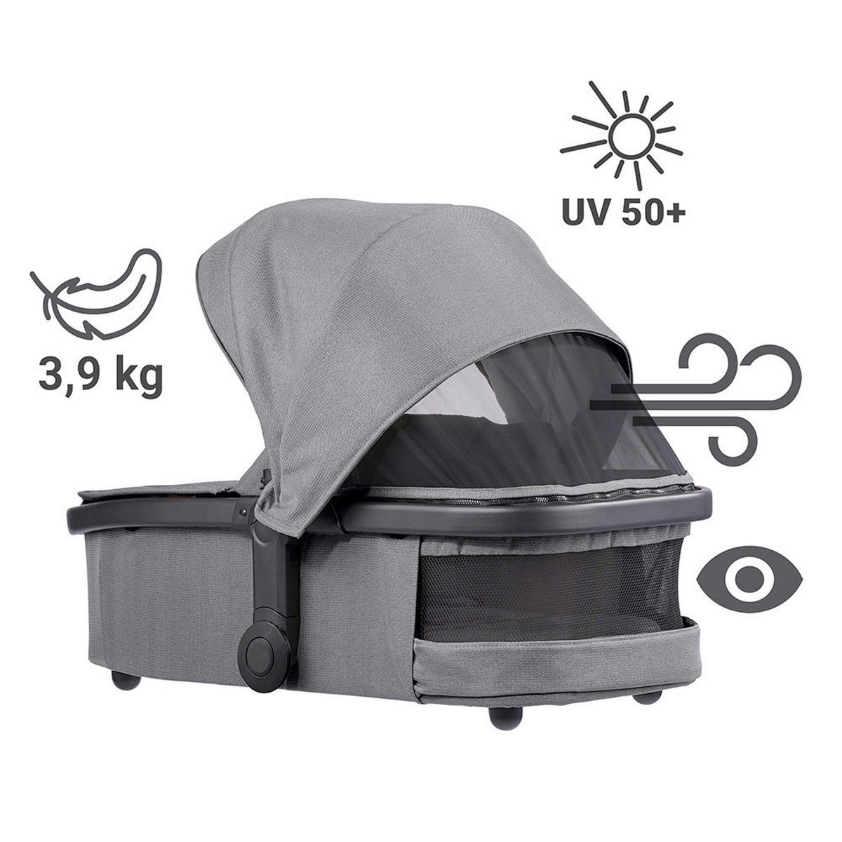 KOMBIKINDERWAGEN  FX4 Swing Set  Mokka  - Beige/Schwarz, Basics, Textil (100/55/130cm) - Gesslein