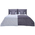 POLSTERBETT Matratze, gepolstertes Kopfteil, Lattenrost, Bettkasten Dunkelgrau 200/200 cm  - Dunkelgrau/Silberfarben, KONVENTIONELL, Holz/Textil (200/200cm) - Dieter Knoll