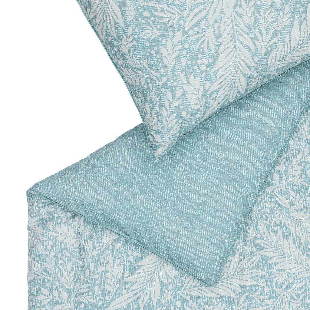 Thumbnail - Esprit Wendebettwäsche E-Victoria, Creme, Grün, Türkis, Salbeigrün, Textil, Floral, 155x220 cm, Oeko-Tex® Standard 100, ...