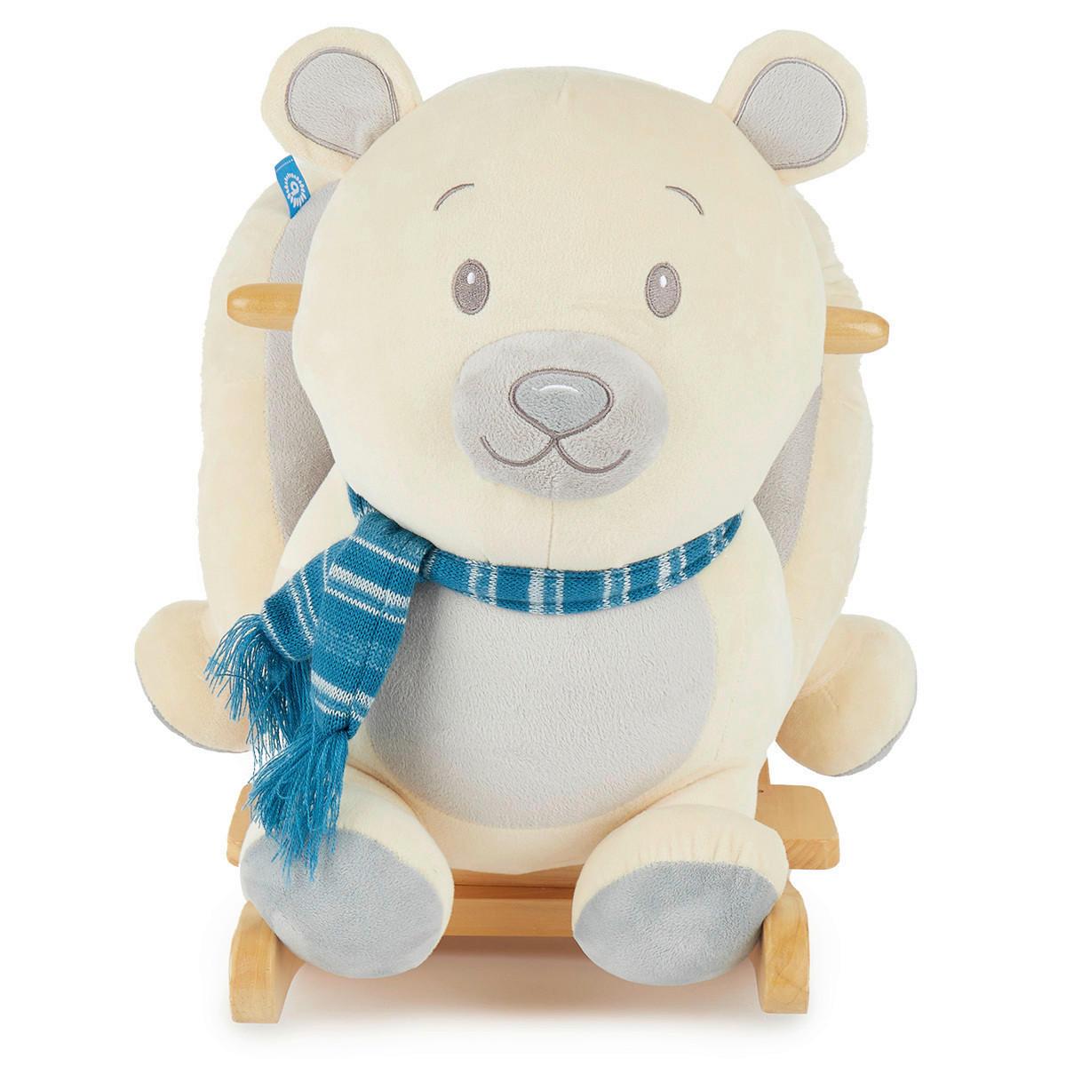SCHAUKELTIER - Blau/Beige, Basics, Holz/Textil (33/60/58cm)