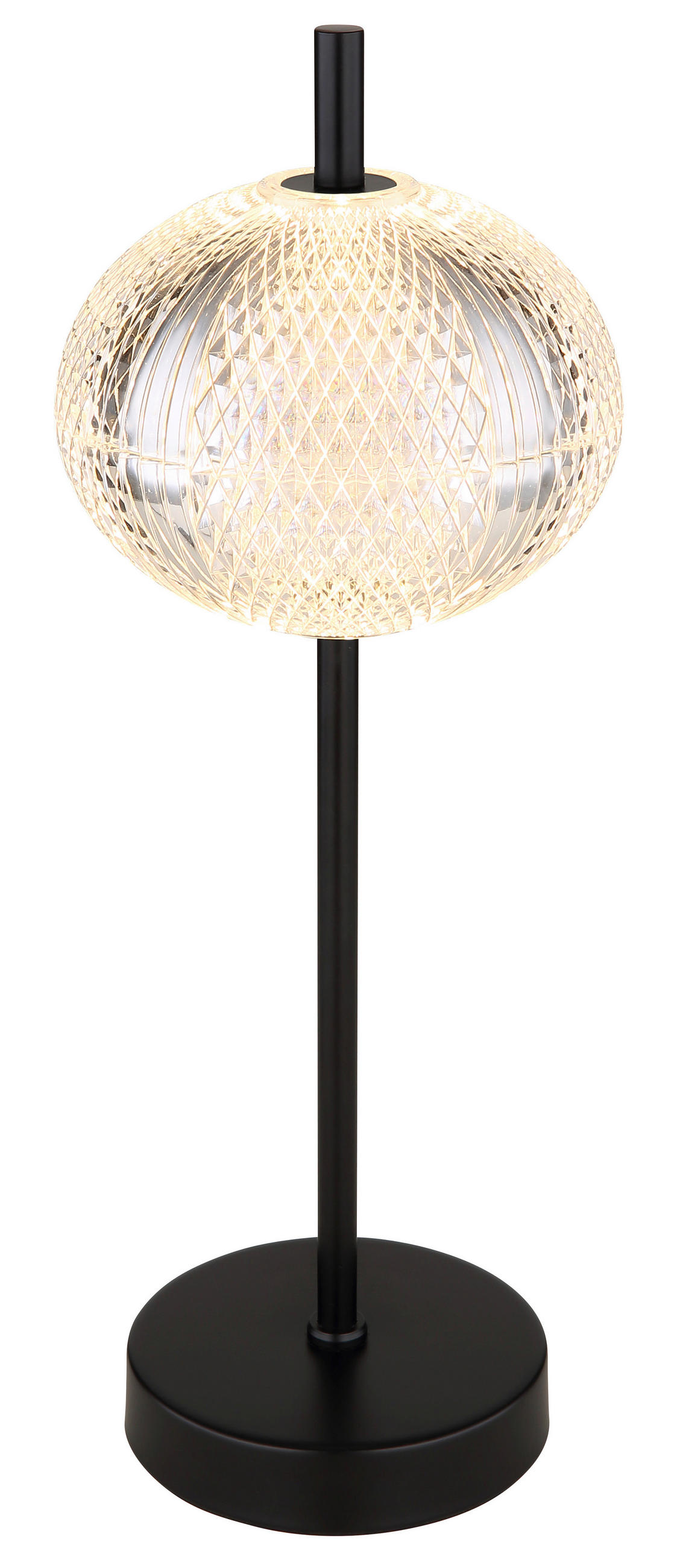 LED-BORDSLAMPA - klar/svart, Klassisk, metall/plast (15/40cm) - Globo