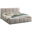 POLSTERBETT 180/200 cm  in Grau  - Schwarz/Grau, Design, Holz/Textil (180/200cm) - Xora