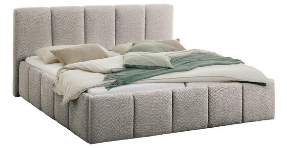 POLSTERBETT 180/200 cm in Grau - Schwarz/Grau, Design, Holz/Textil (180/200cm) - Xora