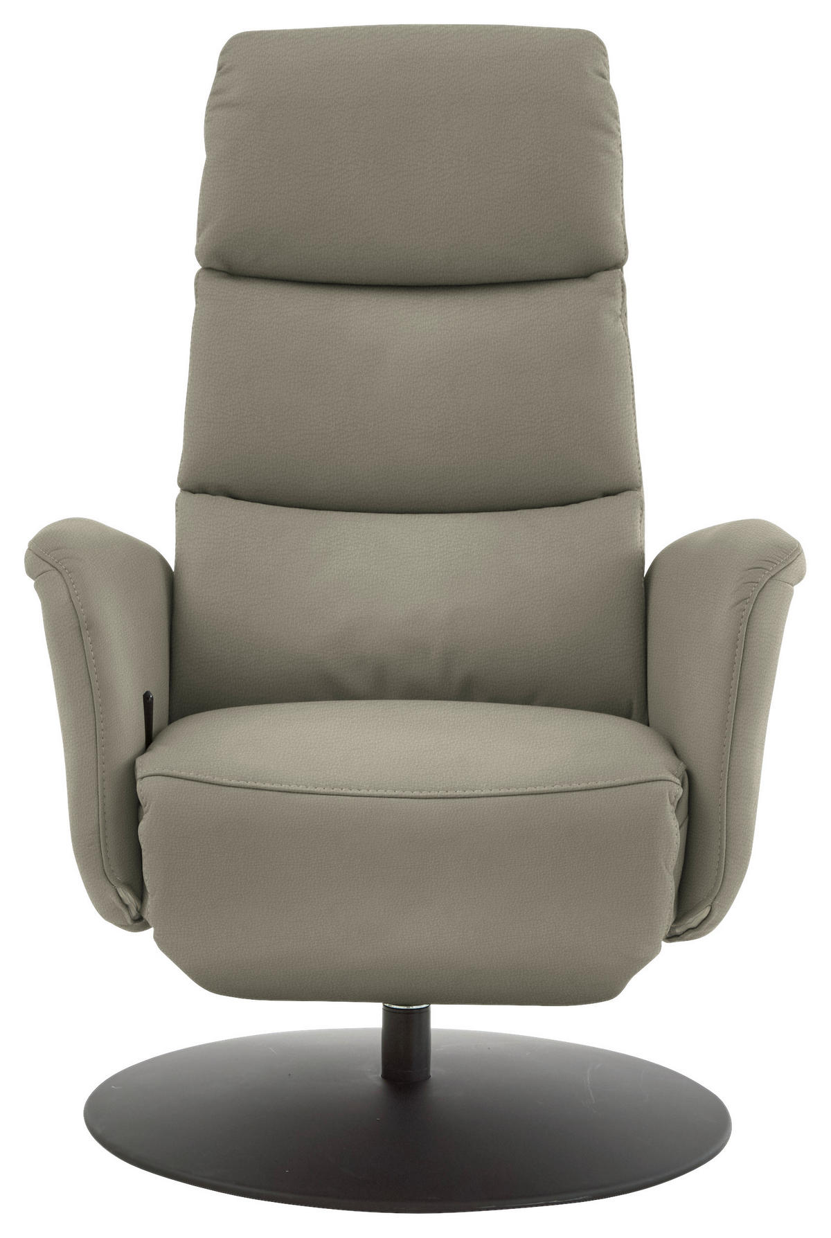 RELAXSESSEL in Leder Grau  - Schwarz/Grau, Design, Leder/Metall (76/108/86cm) - Dieter Knoll