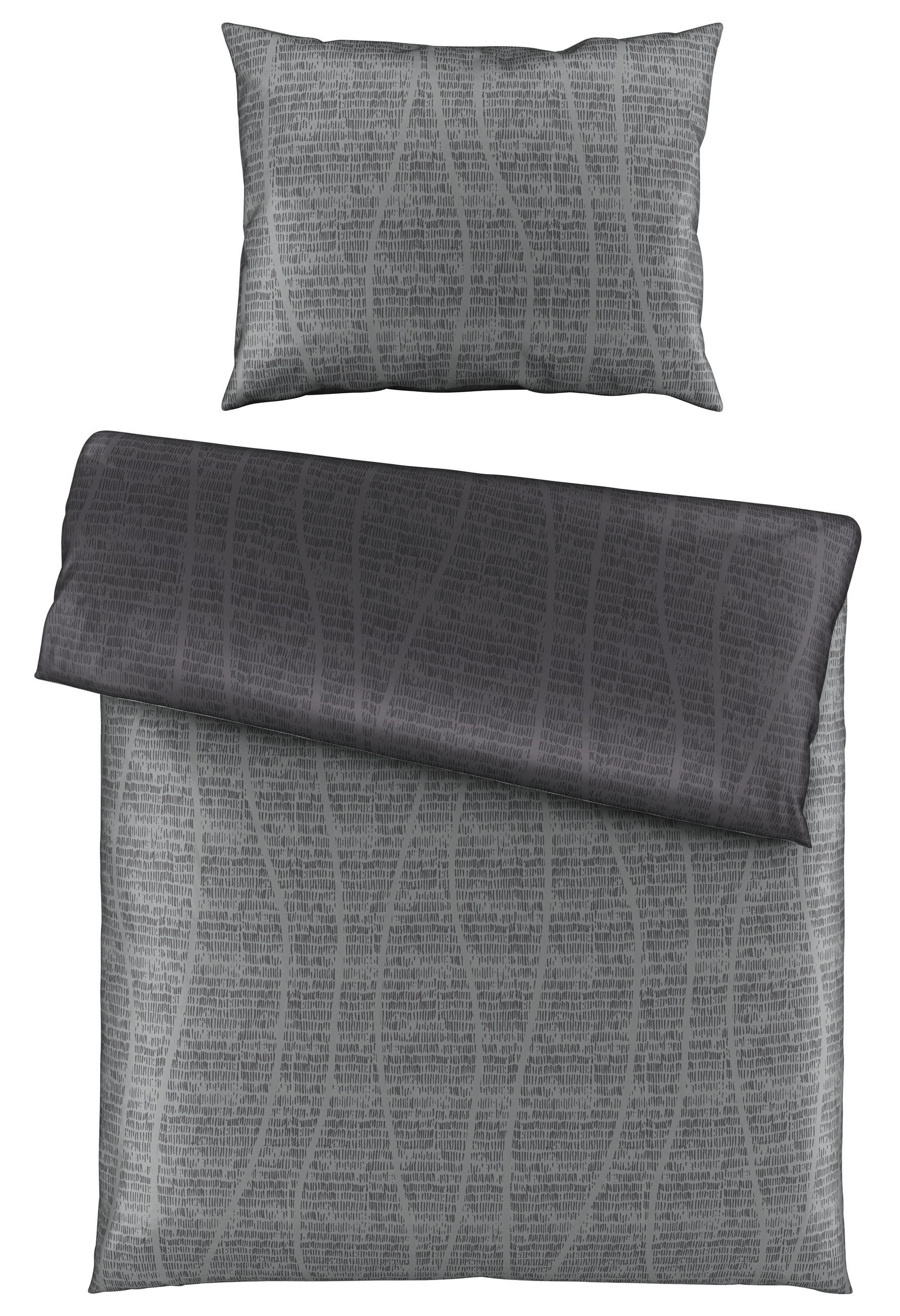 OBOJSTRANNÁ POSTEĽNÁ BIELIZEŇ, antracitová, béžová, 140/200 cm - antracitová/béžová, Design, textil (140/200cm) - Dieter Knoll