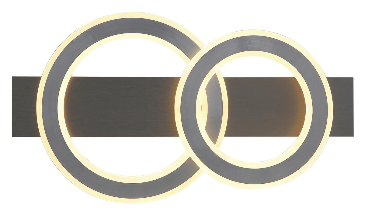 LED-DECKENLEUCHTE Jayden 63/35/7 cm  - Anthrazit/Opal, Design, Kunststoff/Metall (63/35/7cm) - Globo