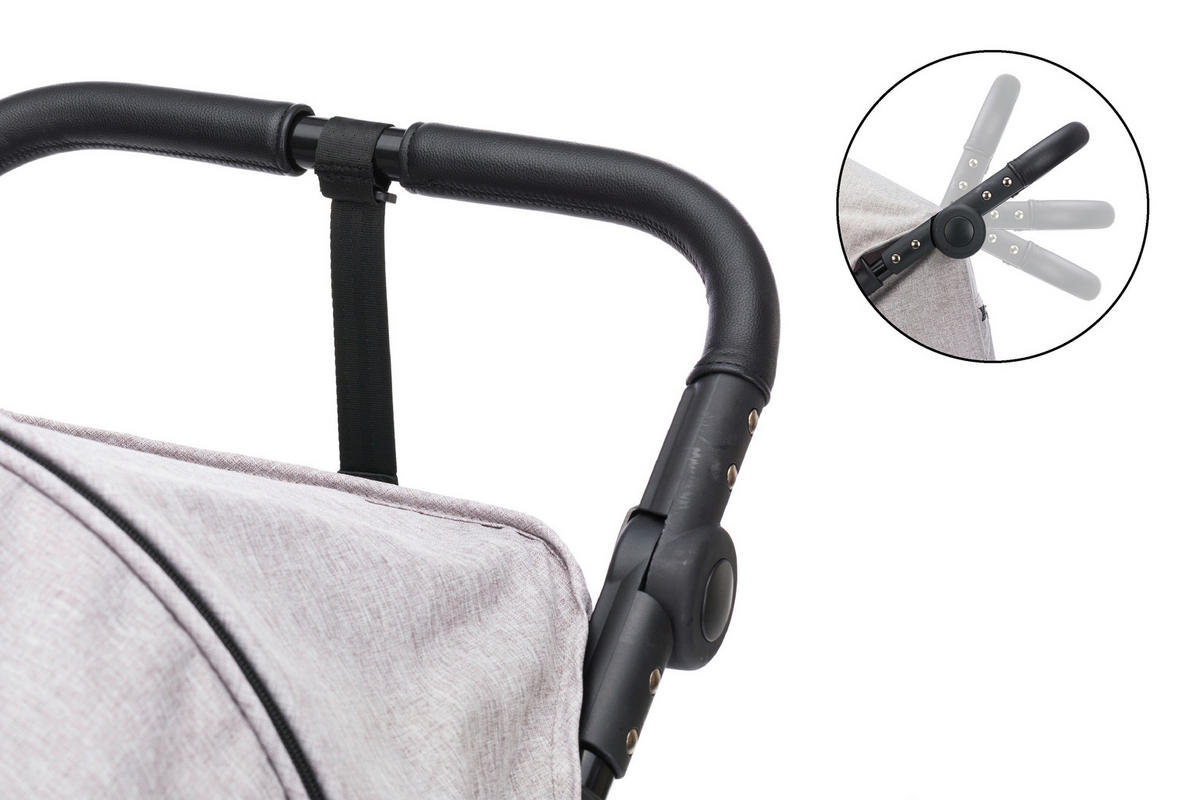 BUGGY LOOP  - Schwarz/Grau, Trend, Textil/Metall (92/36/101cm) - Jimmylee