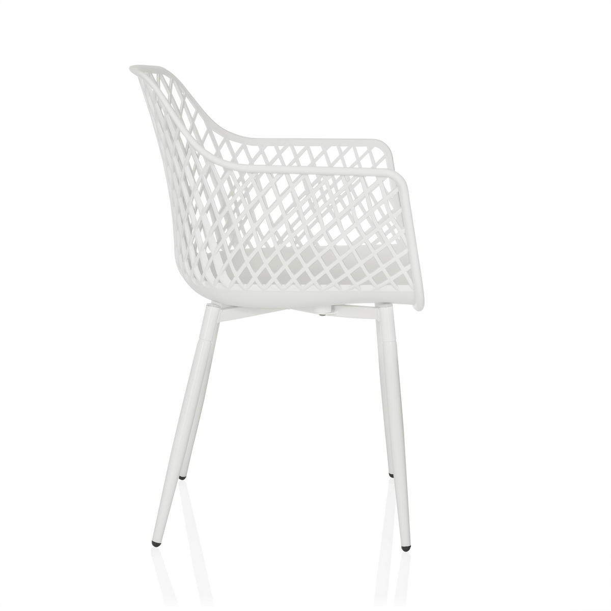 GARTENSTUHL Weiß  - Weiß, MODERN, Kunststoff/Metall (56/81/50cm) - MID.YOU