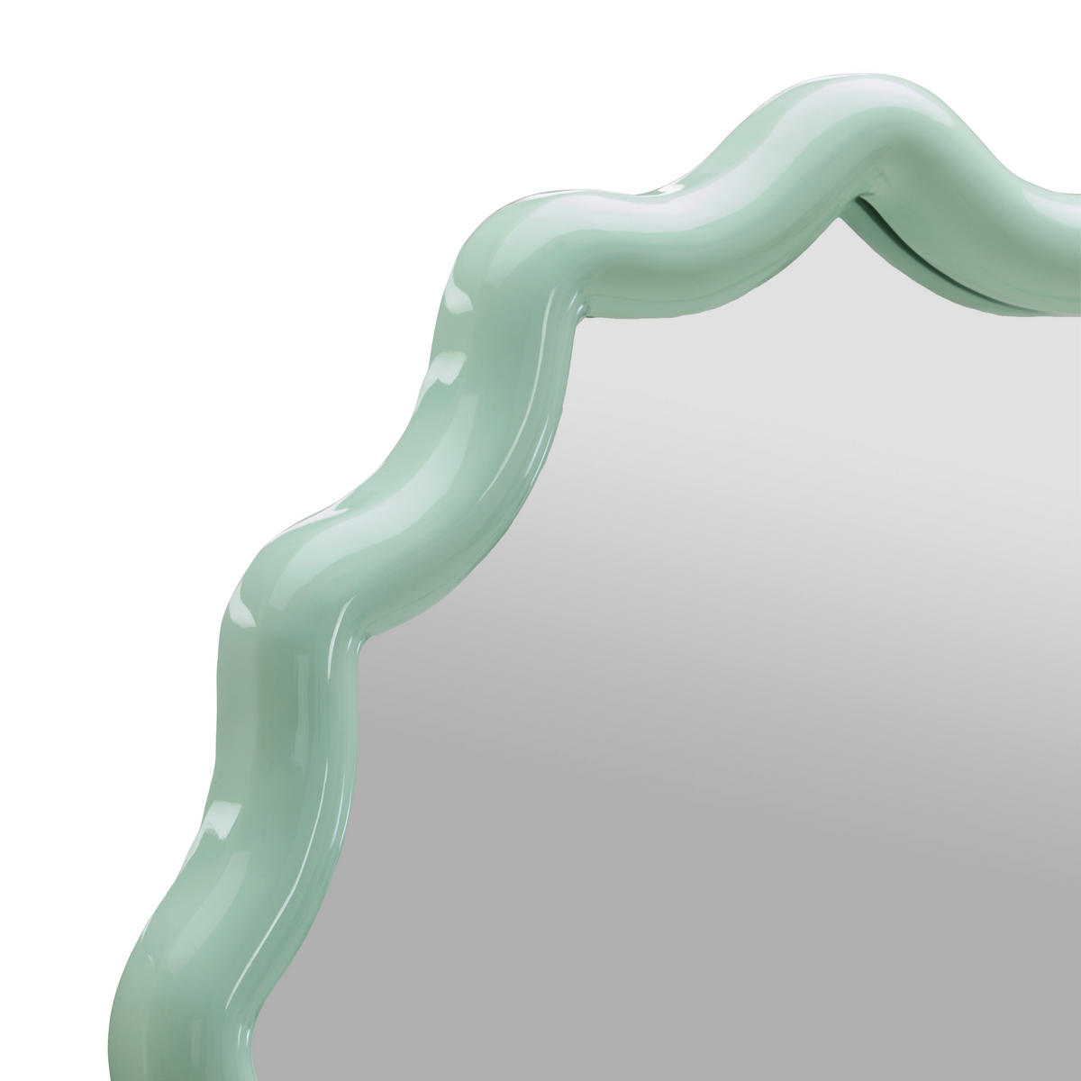 WANDSPIEGEL 80/120/4,5 cm    in wellenförmig  - Grün, Design, Glas/Holzwerkstoff (80/120/4,5cm) - Novel