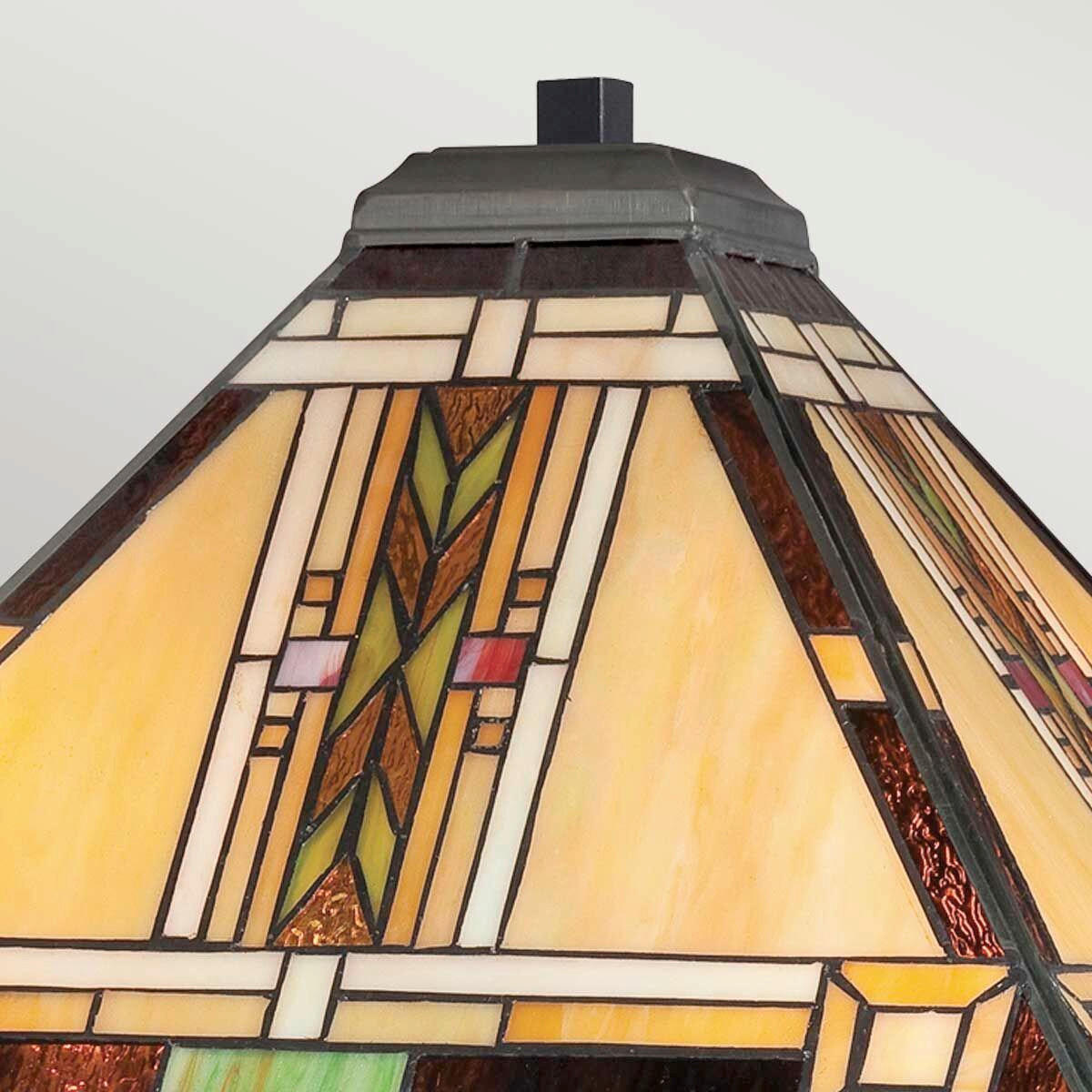 TISCHLEUCHTE - Dunkelbraun/Multicolor, Konventionell, Glas/Naturmaterialien (40.6/63,1cm) - Elstead Lighting
