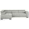 ECKSOFA Grau Struktur  - Schwarz/Grau, Design, Kunststoff/Textil (205/284cm) - Xora