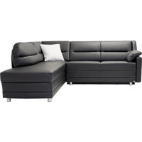 ECKSOFA in Echtleder Schwarz  208/242 cm  - Schwarz, KONVENTIONELL, Leder (208/242cm) - Sedda