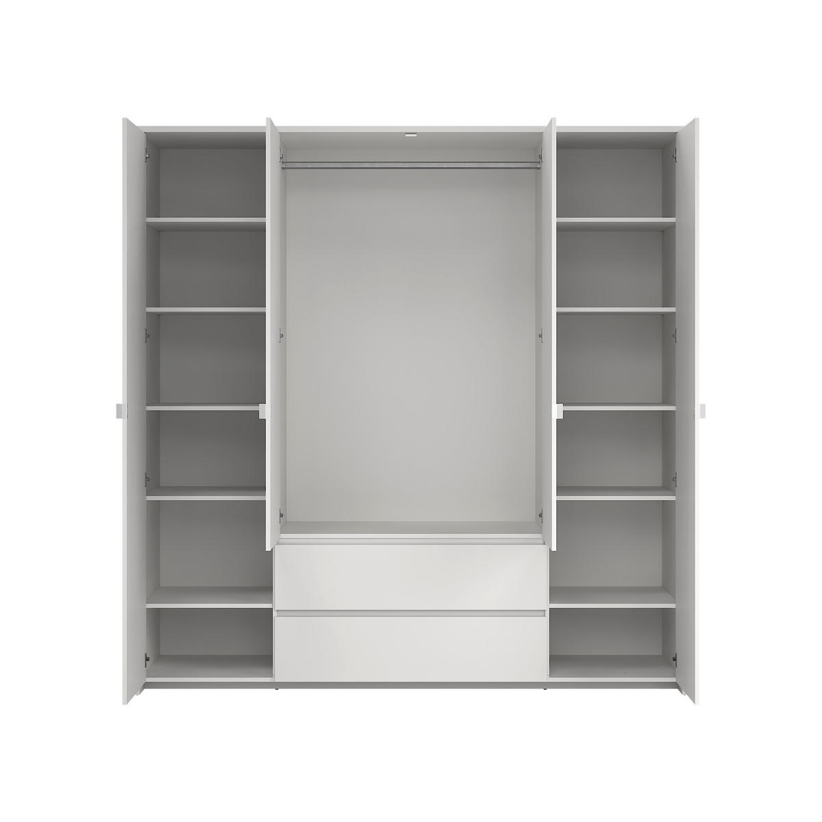 DULAP CU UȘI ROTATIVE alb  - alb, Konventionell, metal/material pe bază de lemn (197/202/58cm) - Boxxx