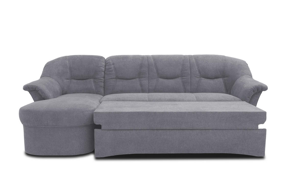 ECKSOFA Dunkelgrau Mikrofaser  - Dunkelgrau/Schwarz, KONVENTIONELL, Kunststoff/Textil (146/232cm) - MID.YOU