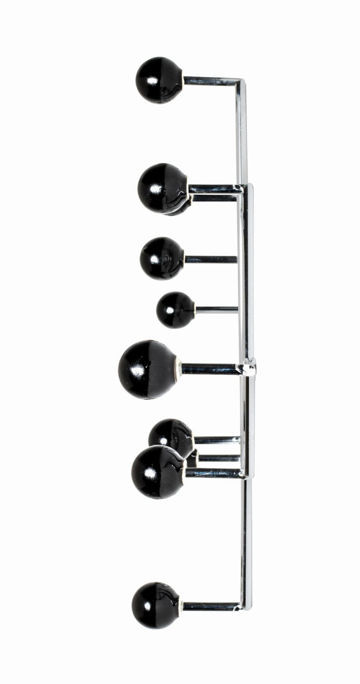 WANDGARDEROBE - Chromfarben/Schwarz, MODERN, Keramik/Metall (49/30/6cm)