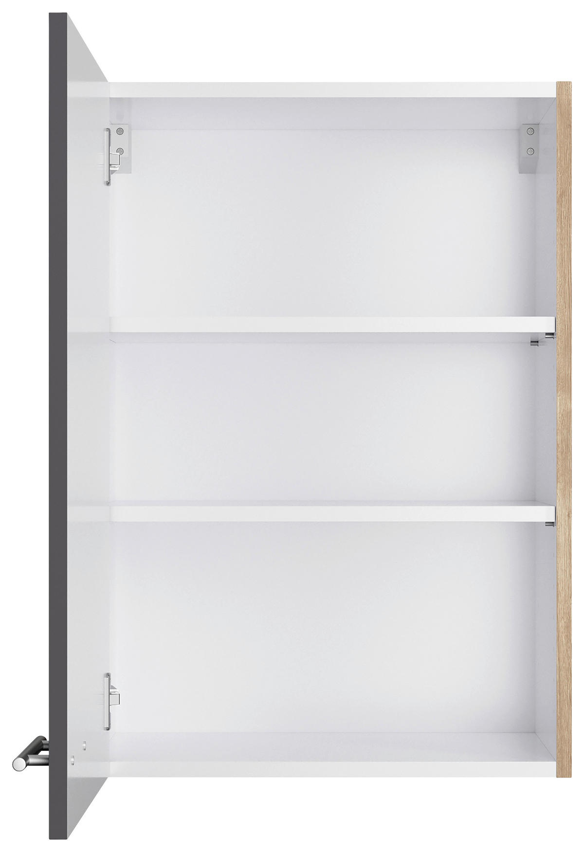 KÜCHENBLOCK 270 cm   in Anthrazit, Eichefarben  - Edelstahlfarben/Eichefarben, Basics, Holzwerkstoff/Metall (270cm) - Optifit