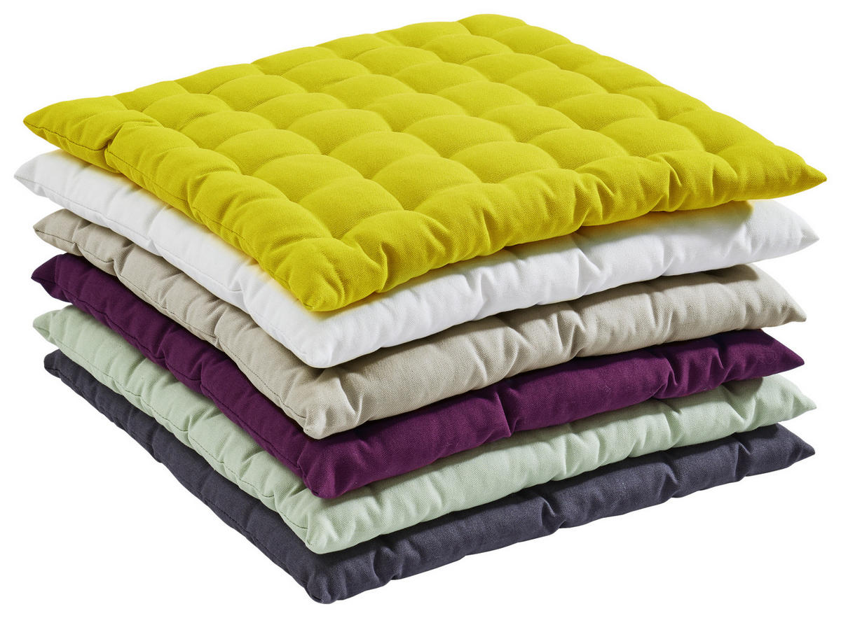 SITZKISSEN 38/38/4 cm    - Anthrazit, Basics, Textil (38/38/4cm) - Bio:Vio