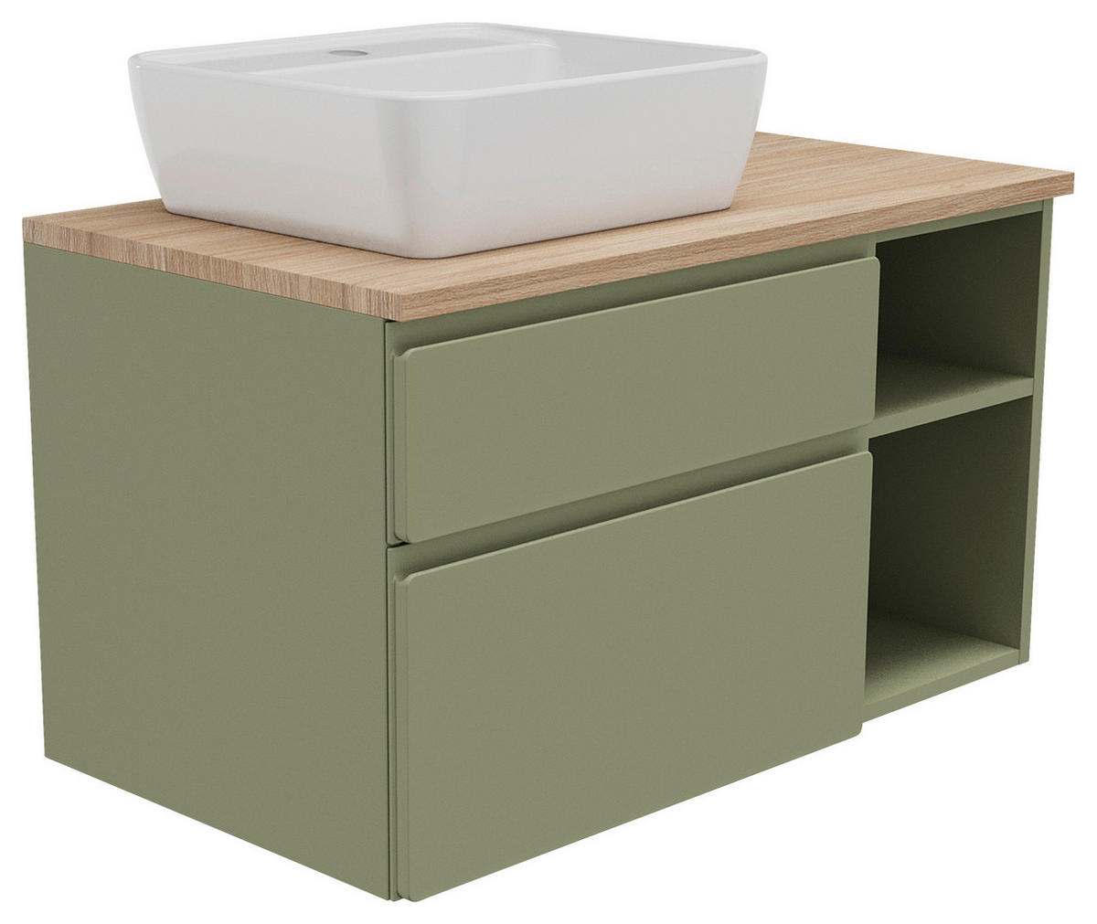 WASCHBECKENUNTERSCHRANK 90/51/47 cm  - Grün, MODERN, Holzwerkstoff (90/51/47cm) - Welnova
