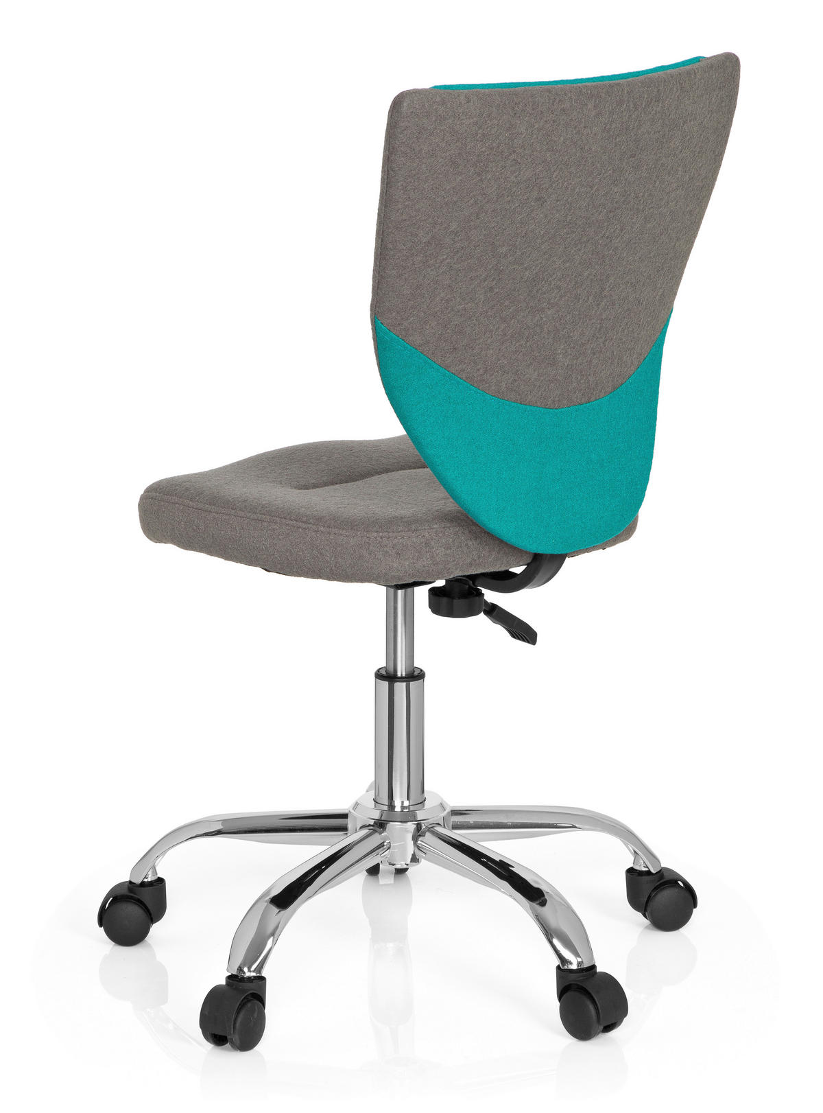 JUGENDDREHSTUHL Filz Grau, Türkis  - Türkis/Silberfarben, MODERN, Kunststoff/Textil (41/94/41cm) - MID.YOU