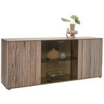 SIDEBOARD Buchefarben, Sandfarben  196/81/46 cm  - Sandfarben/Buchefarben, Design, Glas/Holz (196/81/46cm) - Johann Jakob