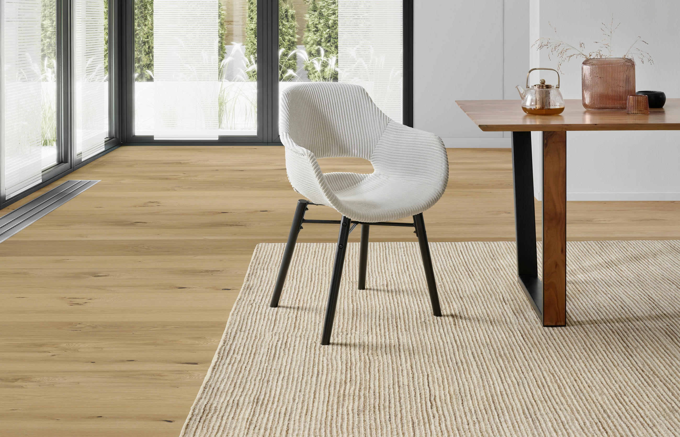 ARMLEHNSTUHL  in Cord matt  - Beige/Schwarz, MODERN, Holz/Kunststoff (58/81/61cm) - MID.YOU