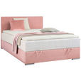 BOXBETT 90/200 cm  in Rosa  - Chromfarben/Rosa, KONVENTIONELL, Kunststoff/Textil (90/200cm) - Carryhome