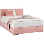BOXBETT 90/200 cm  in Rosa  - Chromfarben/Rosa, KONVENTIONELL, Kunststoff/Textil (90/200cm) - Carryhome