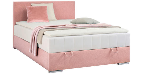 BOXBETT 90/200 cm  in Rosa  - Chromfarben/Rosa, KONVENTIONELL, Kunststoff/Textil (90/200cm) - Carryhome