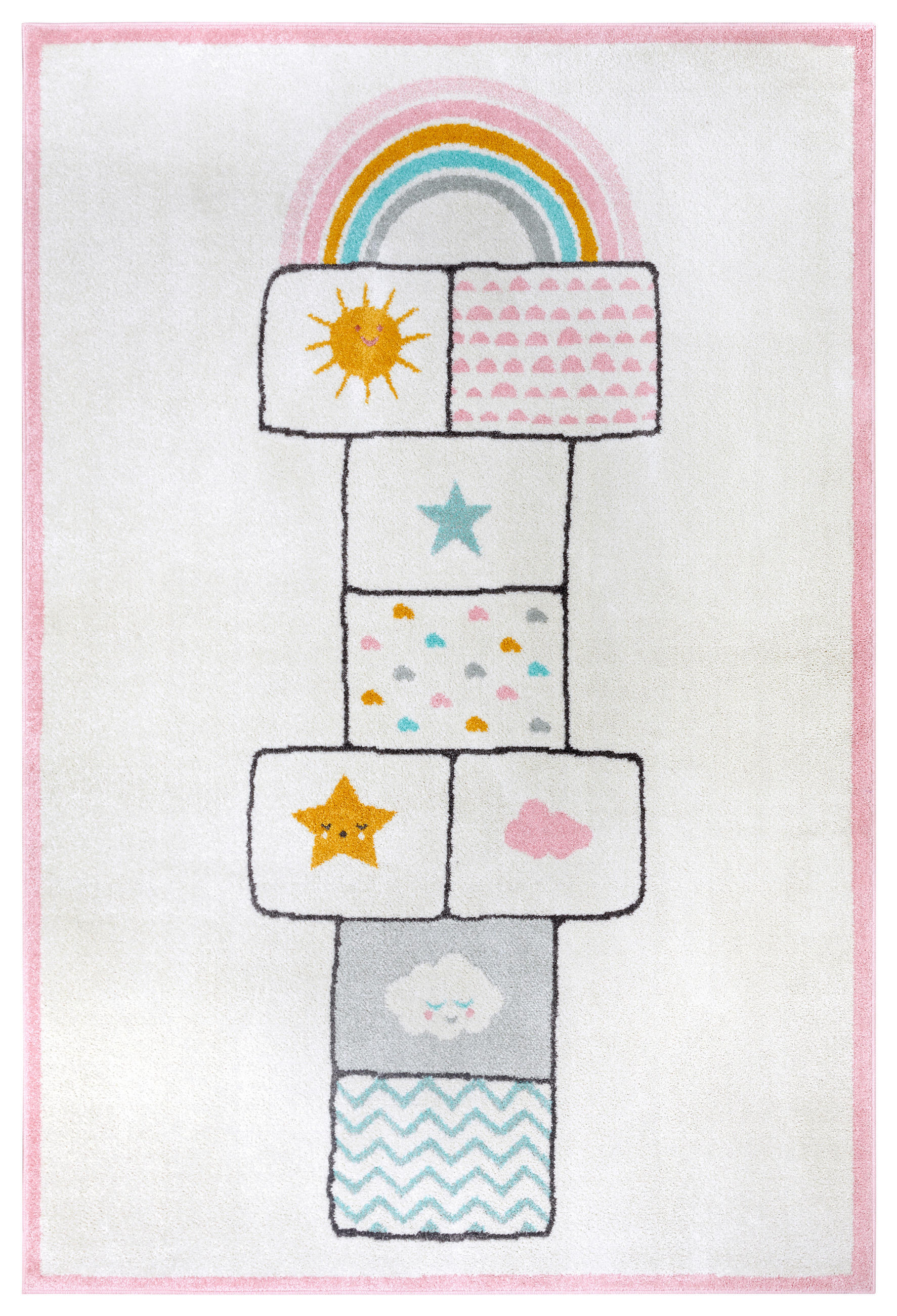 KINDERTEPPICH 120/170 cm Adventures  - Hellrosa/Creme, Design, Kunststoff/Textil (120/170cm) - Ben'n'jen