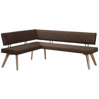 ECKBANK 160/200 cm  in Dunkelbraun, Wildeiche  - Wildeiche/Eichefarben, Design, Holz/Textil (160/200cm) - Venda