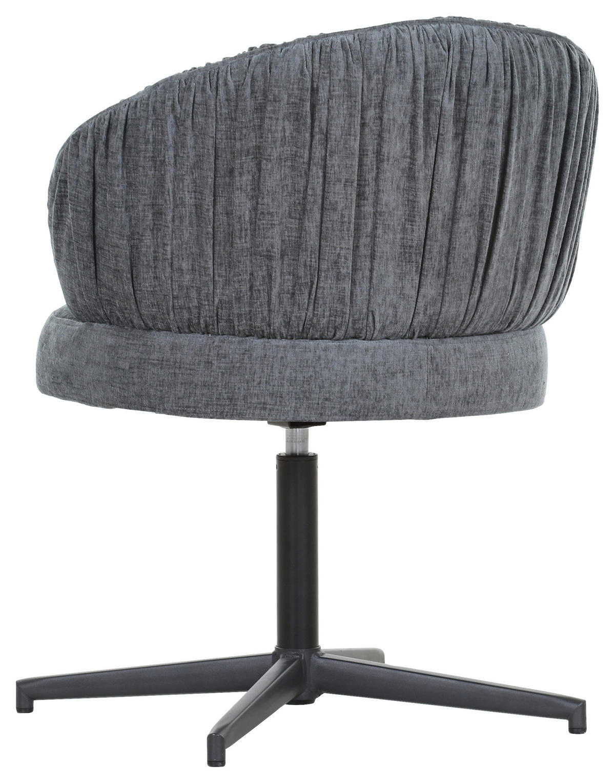 STUHL  in Flachgewebe  - Schwarz/Grau, Design, Textil/Metall (63/82/65cm) - Novel