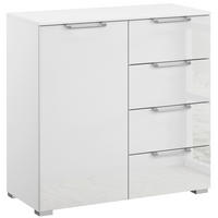 SIDEBOARD  in 80/81/42 cm  - Klar/Silberfarben, Design, Glas/Holzwerkstoff (80/81/42cm) - Novel