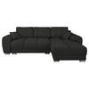 ECKSOFA in Mikrofaser Dunkelgrau  - Dunkelgrau/Silberfarben, Design, Textil/Metall (256/175cm) - Livetastic