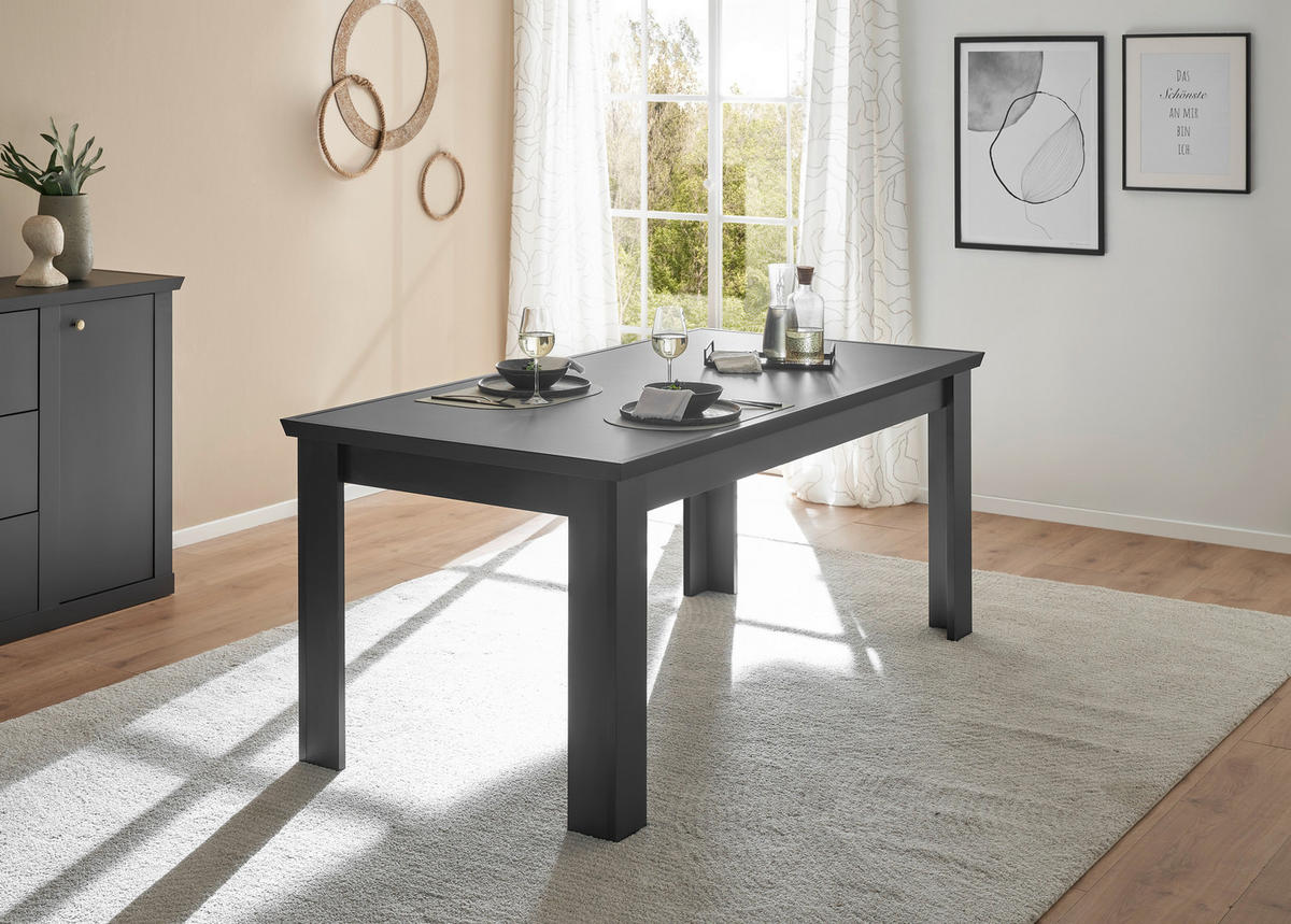 ESSTISCH in Holzwerkstoff   - Schwarz, Design, Holzwerkstoff (181/77/90cm) - MID.YOU