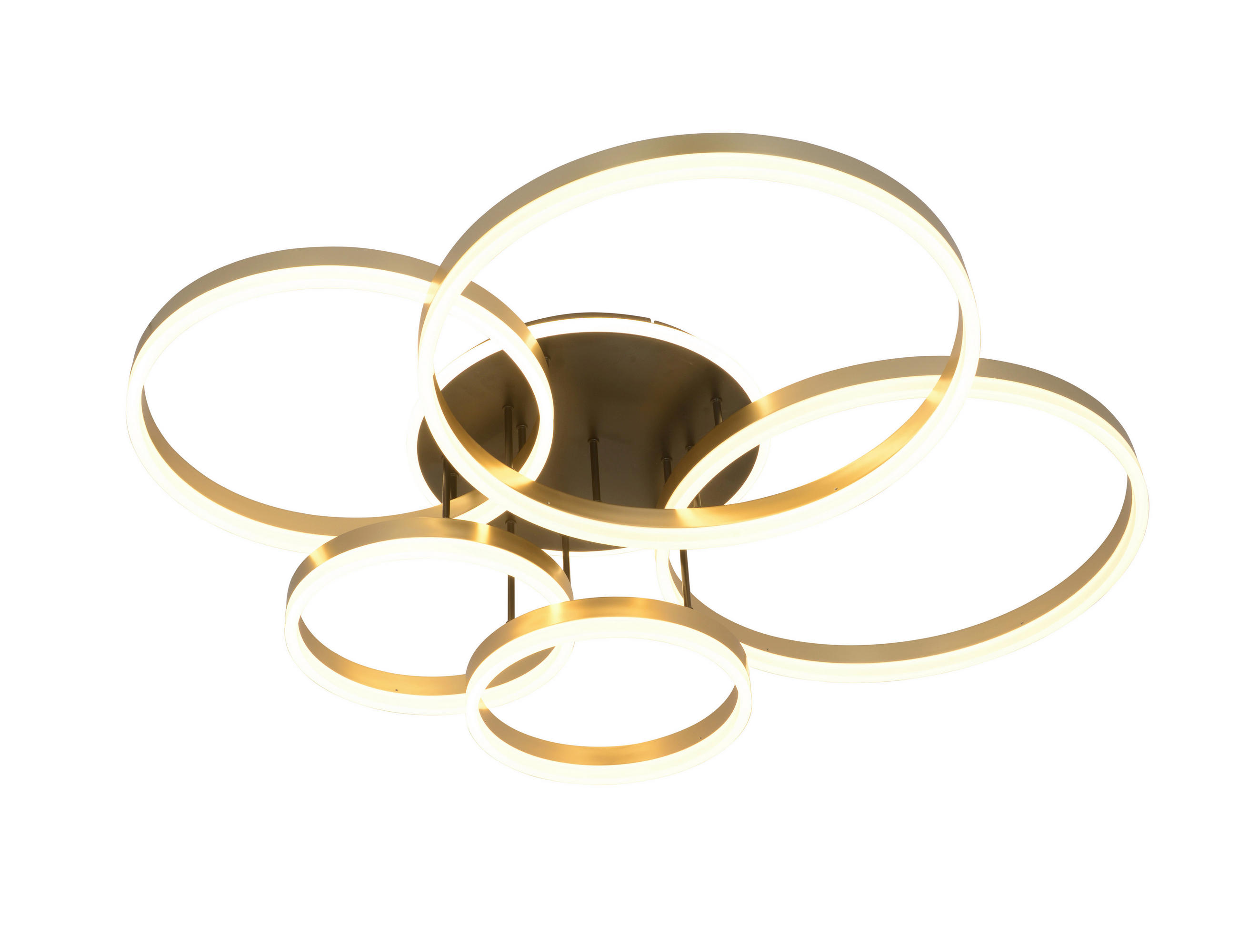 LED-DECKENLEUCHTE 104,50/85,50/21 cm   - Goldfarben/Schwarz, Design, Kunststoff/Metall (104,50/85,50/21cm)