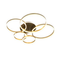 LED-DECKENLEUCHTE 104,50/85,50/21 cm   - Goldfarben/Schwarz, Design, Kunststoff/Metall (104,50/85,50/21cm)