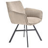 ARMLEHNSTUHL  in Cord  - Ecru/Schwarz, Design, Textil/Metall (60/84/65cm) - SetOne by Musterring