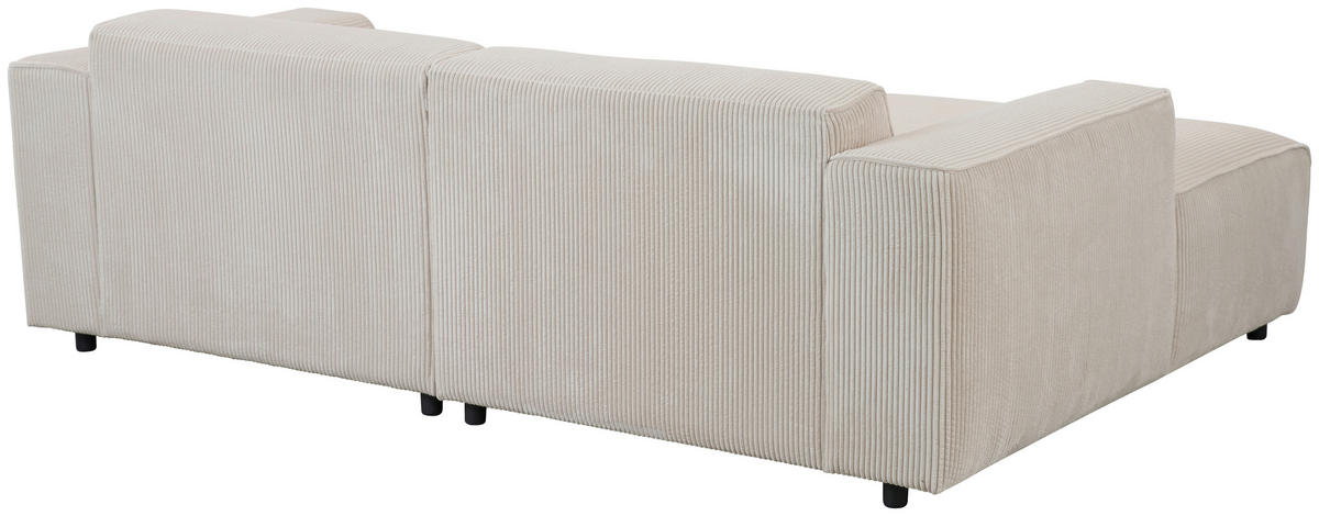 HÖRNSOFFA i manchester cremefärgad  - svart/cremefärgad, Design, textil/plast (161/234cm) - Livetastic