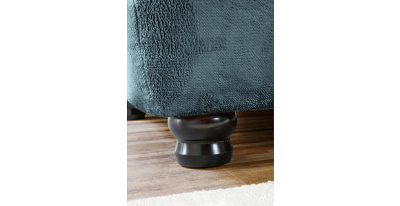 ECKSOFA  in Plüsch Petrol  190/288 cm  - Dunkelbraun/Petrol, KONVENTIONELL, Holz/Textil (190/288cm) - Carryhome